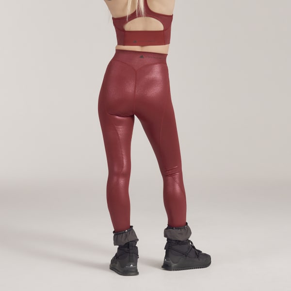 adidas by Stella McCartney 7/8 Yoga Leggings - Burgundy