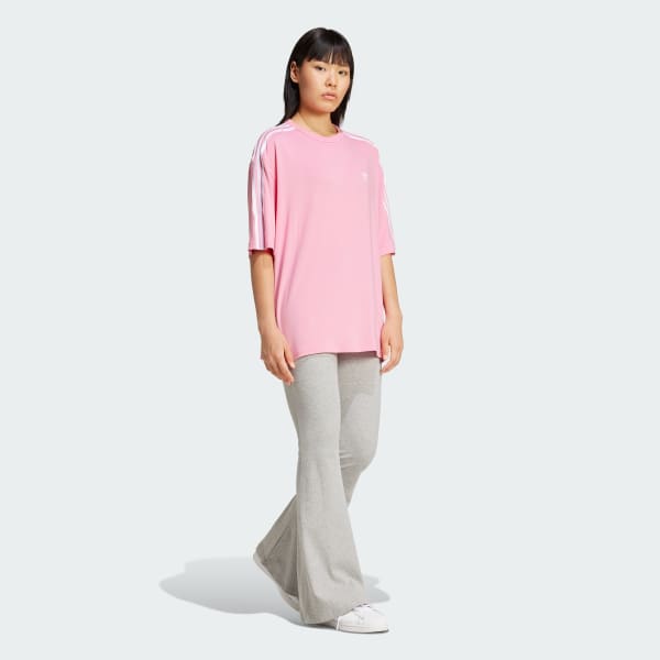 Pink 3-Stripes Oversized Tee