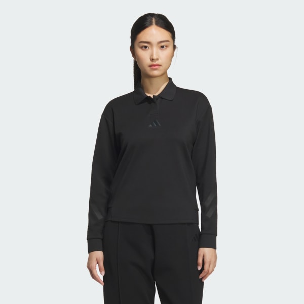 アディダス 【ゴルフ】ポロシャツ 長袖 - ブラック | アディダス ジャパン
