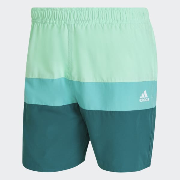 Green Short-Length Colorblock Swim Shorts 23957