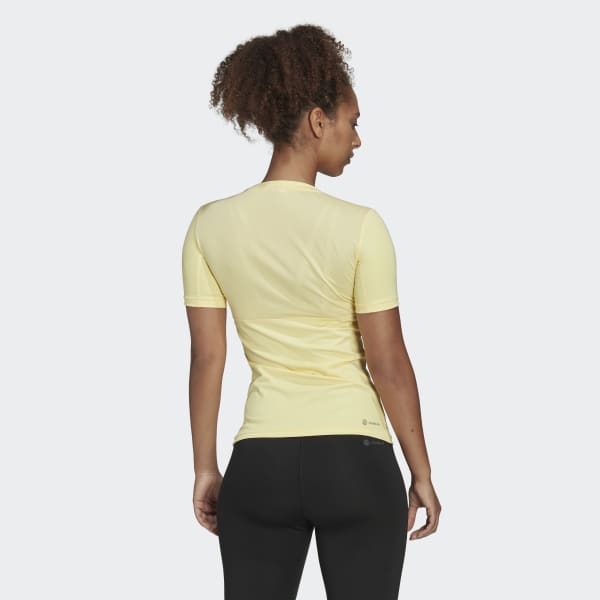 Giallo T-shirt da allenamento Techfit E1684
