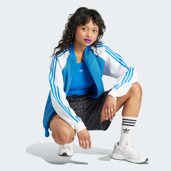 adidas Adicolor Classics Oversized SST Track Top - Blue | adidas India