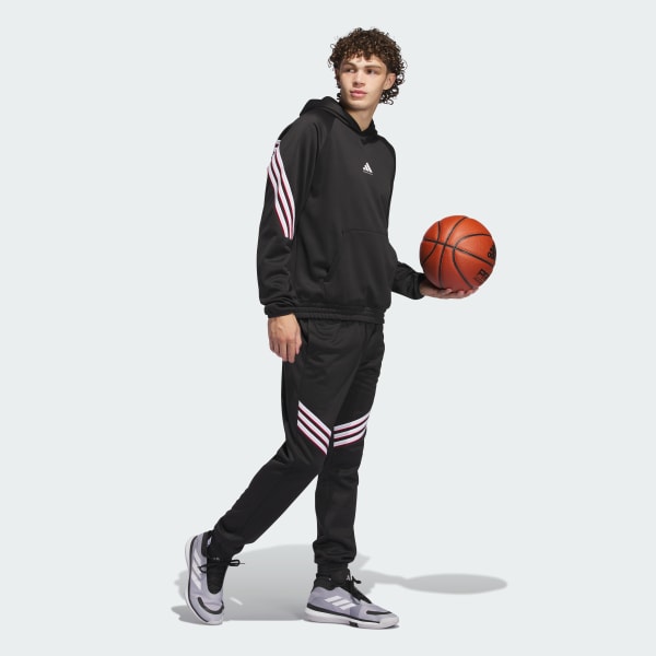 Noir Sweat-shirt à capuche molleton adidas Basketball Crazy Warm
