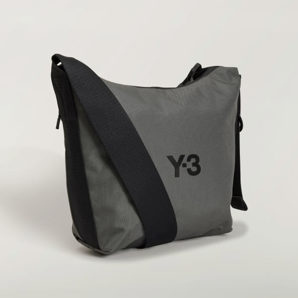 สีเทา กระเป๋าสะพายข้างขนาดเล็ก Y-3