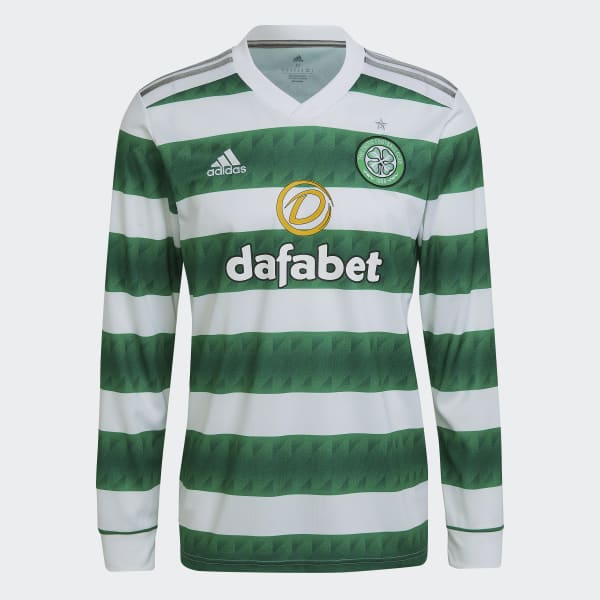 White Celtic FC 22/23 Long Sleeve Home Jersey