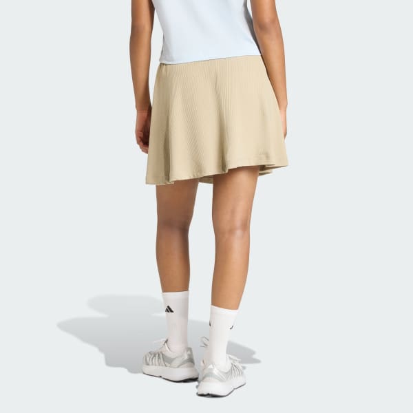 Brown ALL SZN RIB SKIRT