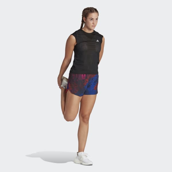 Schwarz Adizero Running Split Shorts