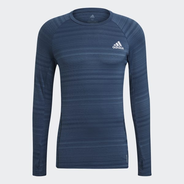 adidas Runner Long Sleeve Tee Blue adidas New Zealand