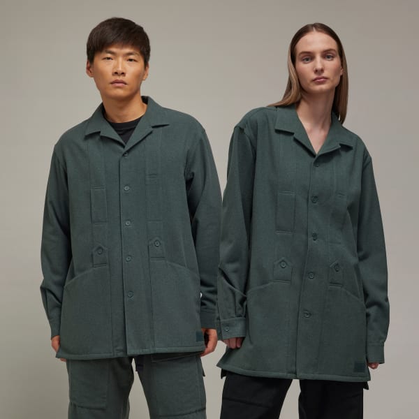 Green Y-3 Wool Flannel Shirt