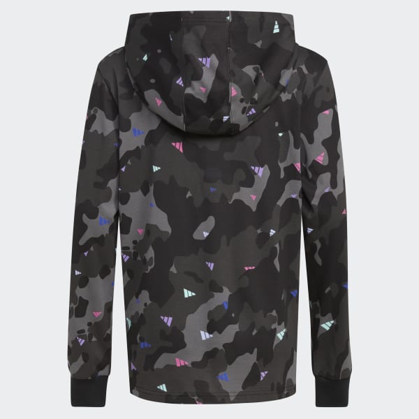 👕 adidas LS HOOD TEE AOP CAMO - Black | Kids' Training | adidas US 👕