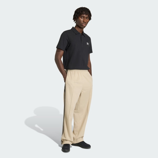 Beige BAGGY TRACK PANTS