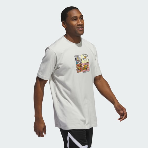 Grey Lil Stripe Comic Graphic Tee