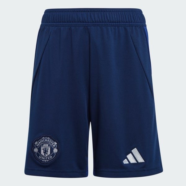 Azul Calções Alternativos 24/25 do Manchester United – Criança