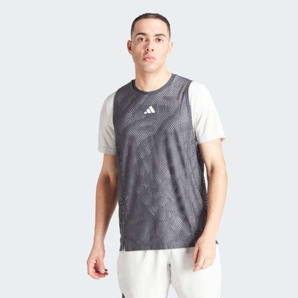 gris T-shirt Tennis Pro Layering