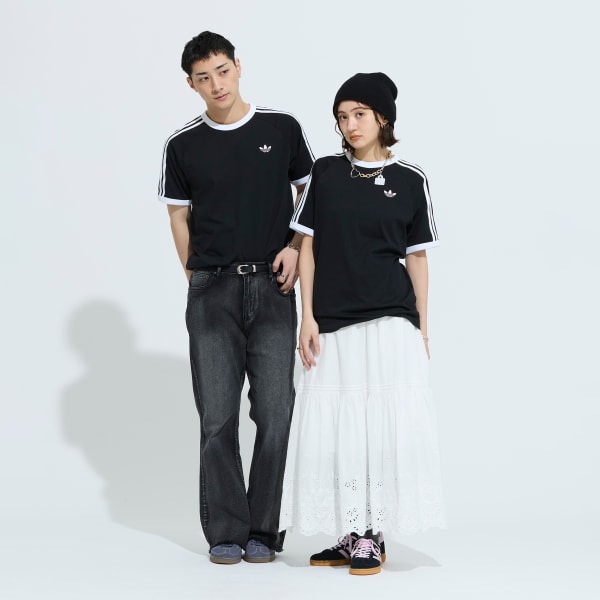 ブラック スリーストライプ Tシャツ