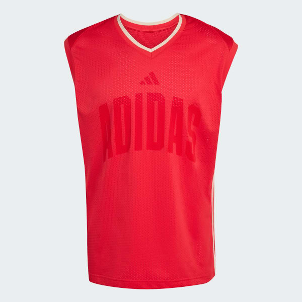Red STADIUM MESH TANK