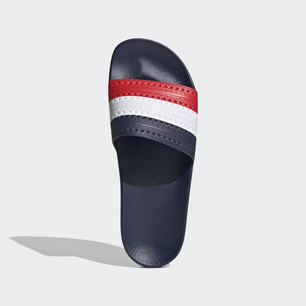 adidas slides white red blue