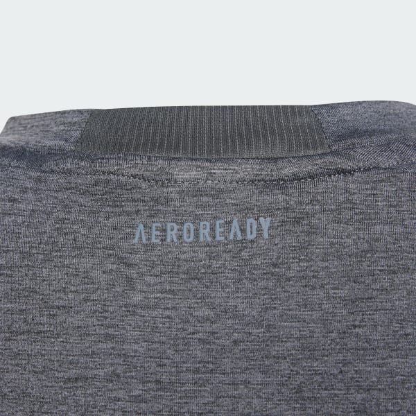 Szary Koszulka Training AEROREADY Heather Kids