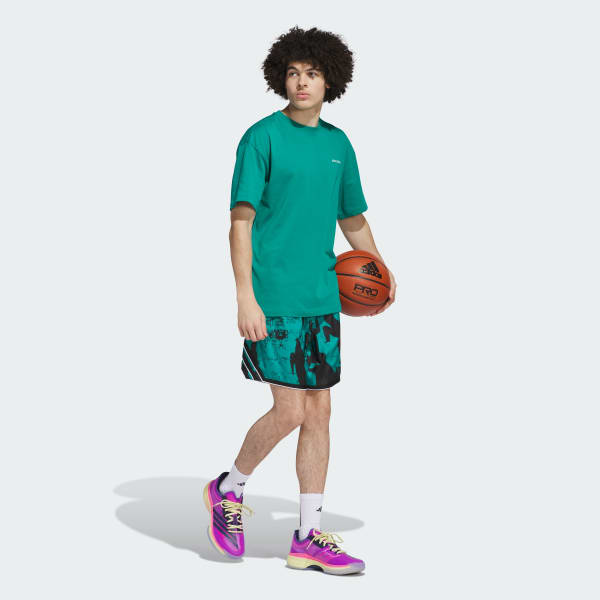 Adidas SLCT AOP SHORT3 KPM87 Men's Half Pants, Glory Green