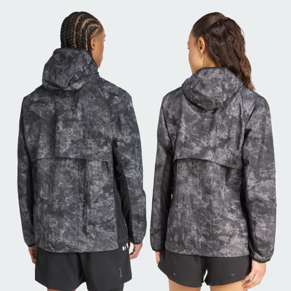 Grey Own The Run Spray Dye Hoodie Unitefit