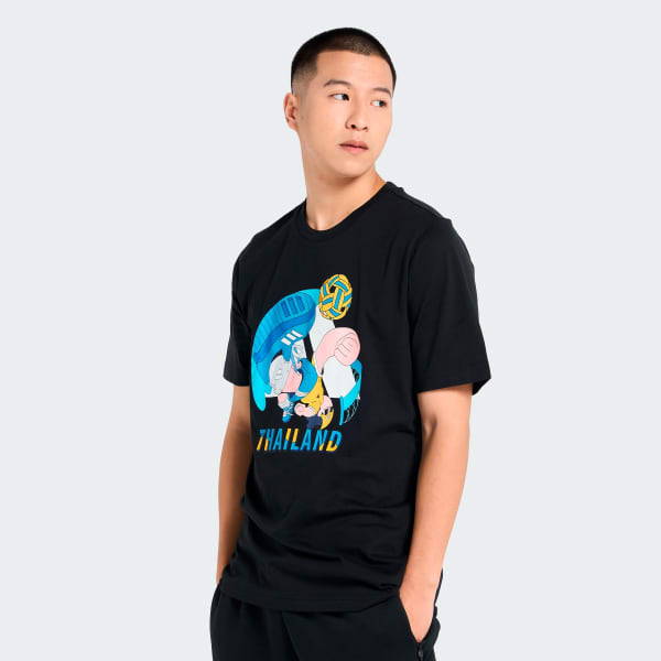 สีดำ เสื้อกราฟฟิกเซปักตะกร้อ