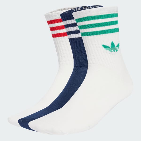 Blanc Chaussettes 3 bandes (3 paires)