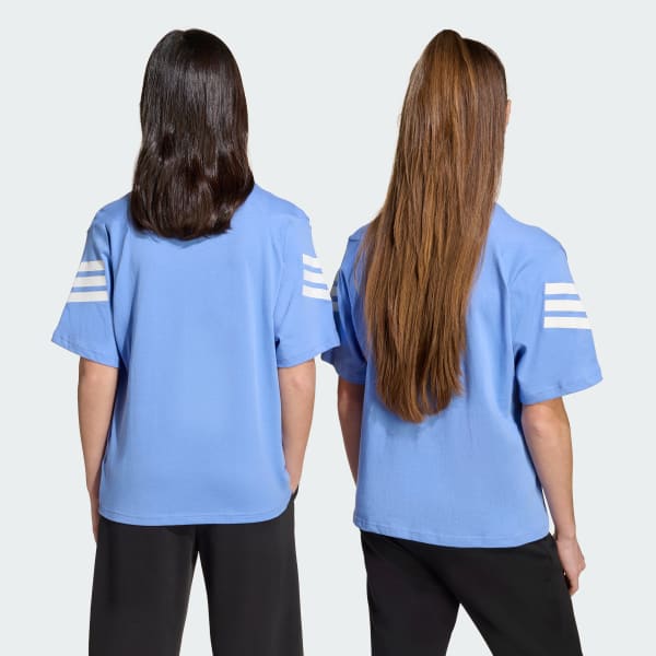 Azul Remera Future Icons 3 Tiras Niños