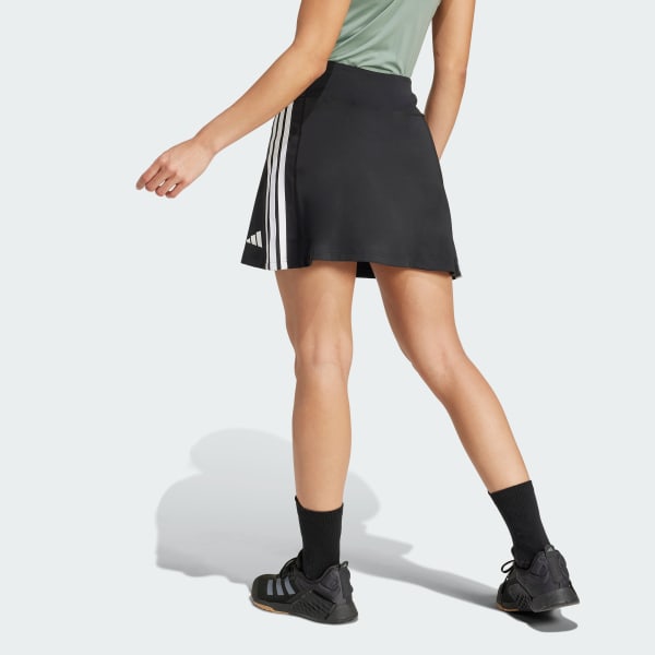 Negro Falda con Shorts Train Essentials 3 Franjas