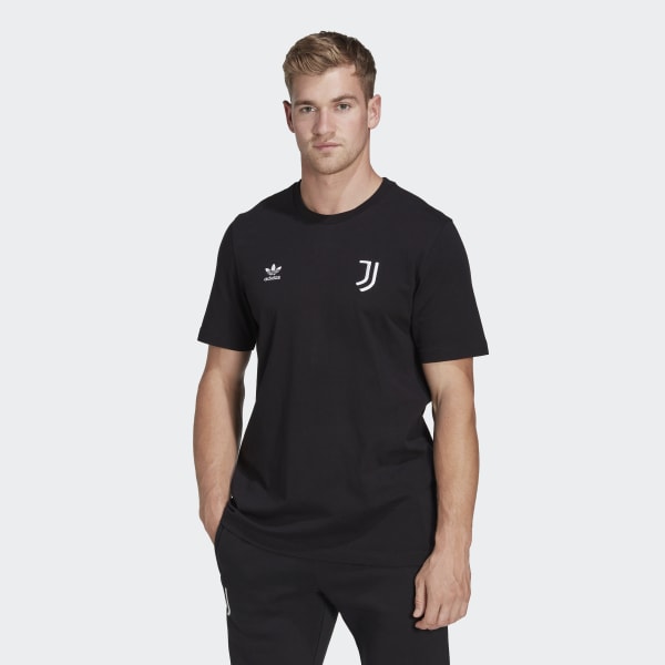 Noir Juventus Essentials Trefoil T-Shirt BVW81