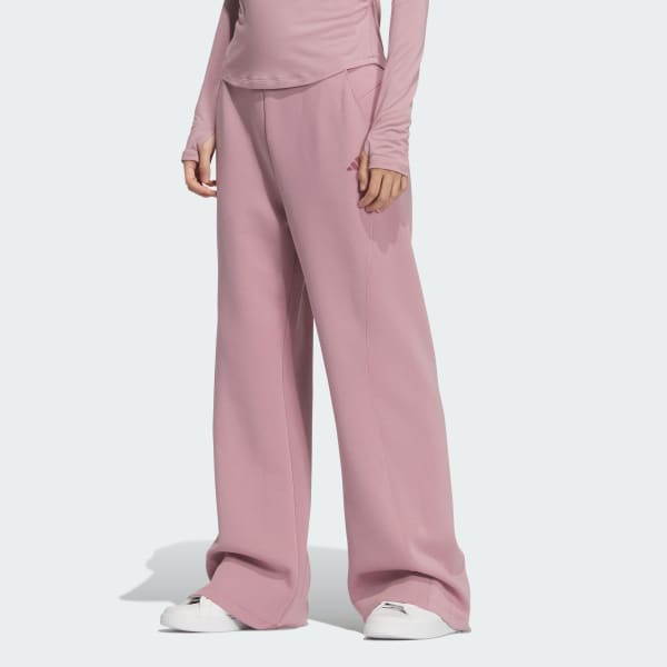 Fioletowy SPODNIE FLARED LEG KNIT