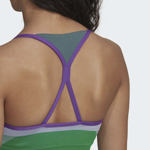 Fioletowy adidas by Stella McCartney TrueStrength Yoga Knit Light-Support Bra S3944