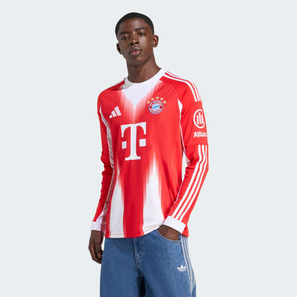 adidas FC Bayern München 25/26 Long Sleeve Heimtrikot Rot