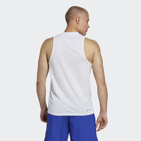 Blanc T-shirt d'entraînement sans manches Train Essentials Feelready