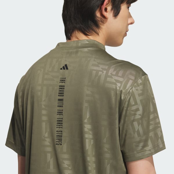 アディダス 【ゴルフ】BOSロゴ柄デボス モックネック 半袖シャツ