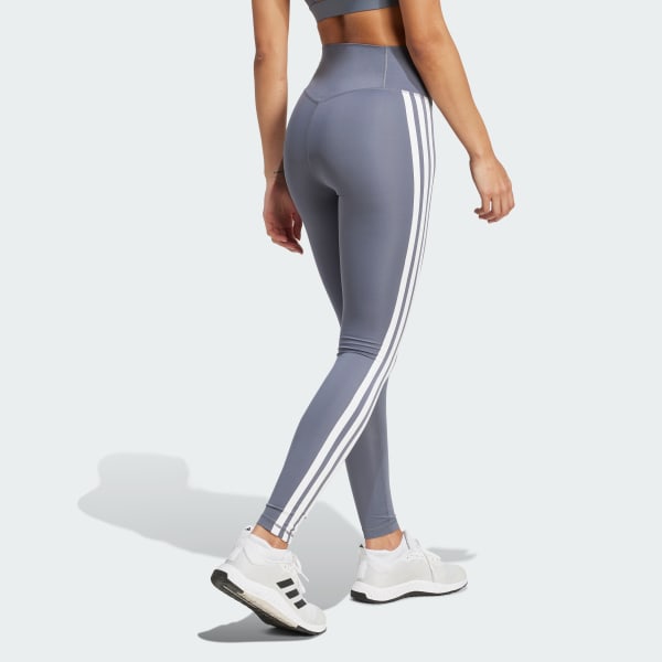 Black Optimé Essentials 3-Stripes 7/8 Leggings