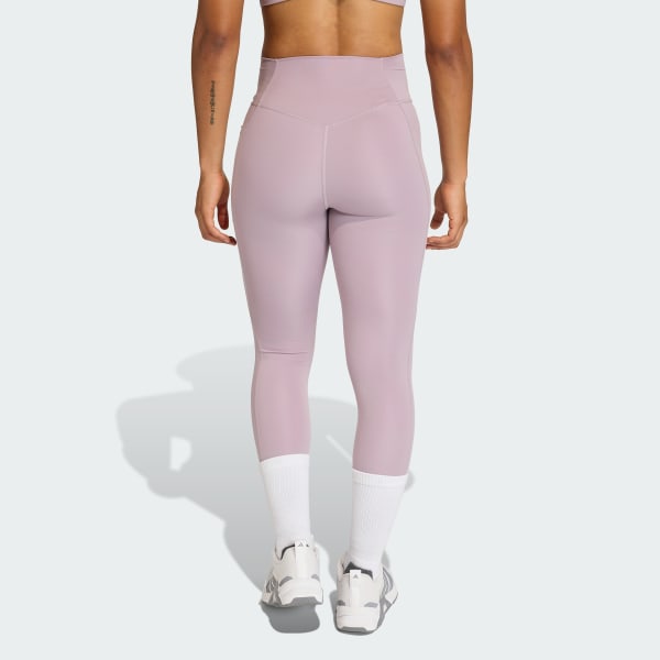 Purple Optimé Essentials No Front Rise Seam 7/8 Leggings