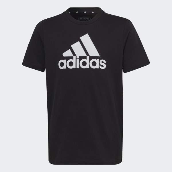 Black Essentials Big Logo Cotton T-Shirt