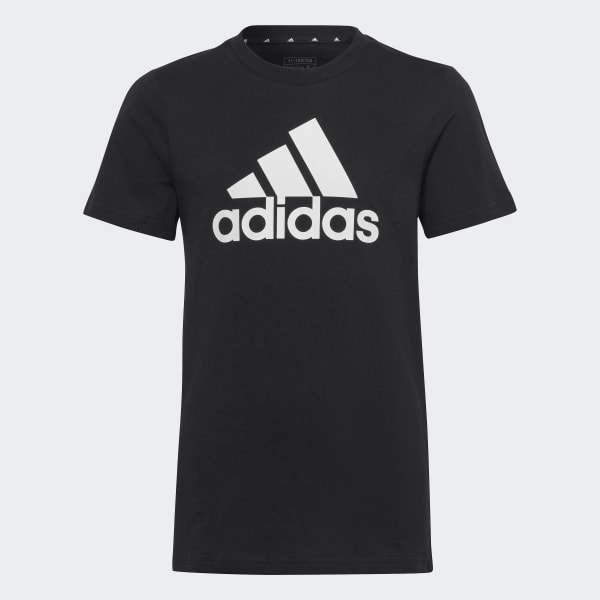 Black Essentials Big Logo Cotton Slim Tee