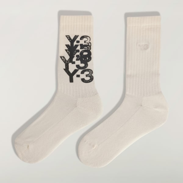 blanc CHAUSSETTES MI-MOLLET GRAPHIQUES Y-3