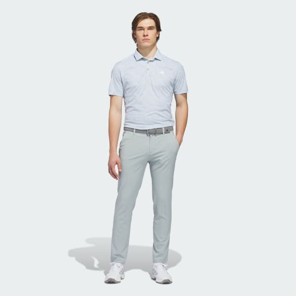 White ULTIMATE365 FEATHER PRINT POLO SHIRT