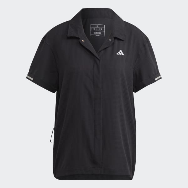 Đen Áo Thun Chạy Bộ HEAT.DRY