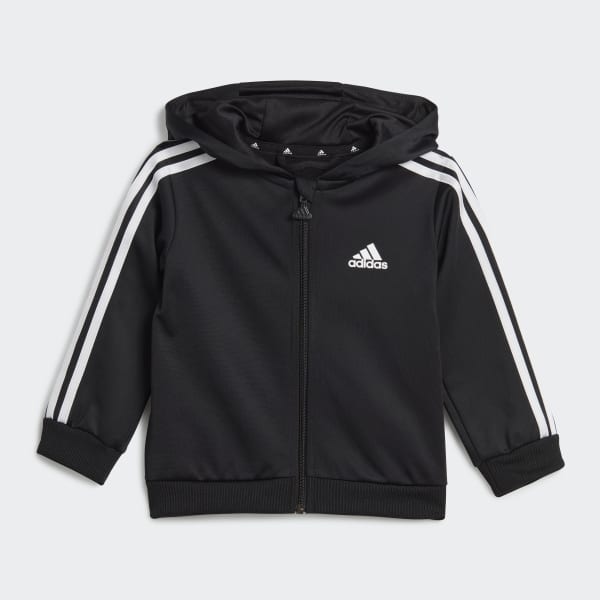 adidas Essentials Shiny Hooded Track Suit Multicolor adidas India