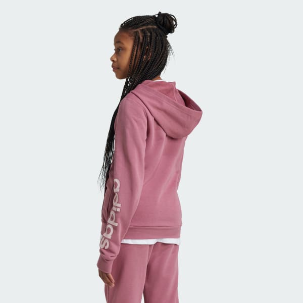 Pink Essentials Linear Logo Full-Zip hættetrøje