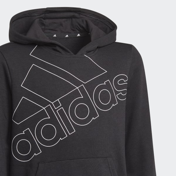 adidas black logo hoodie