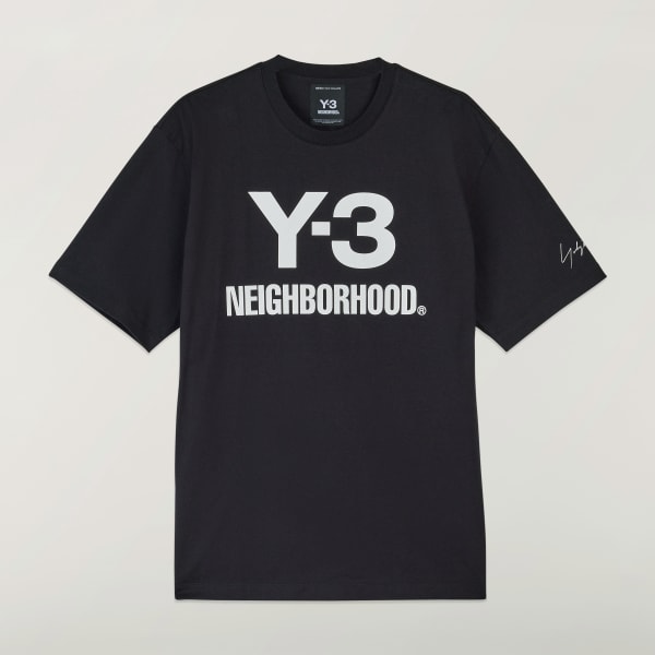 adidas Y-3 NBHD LOGO TEE - Black | Free Shipping with adiClub