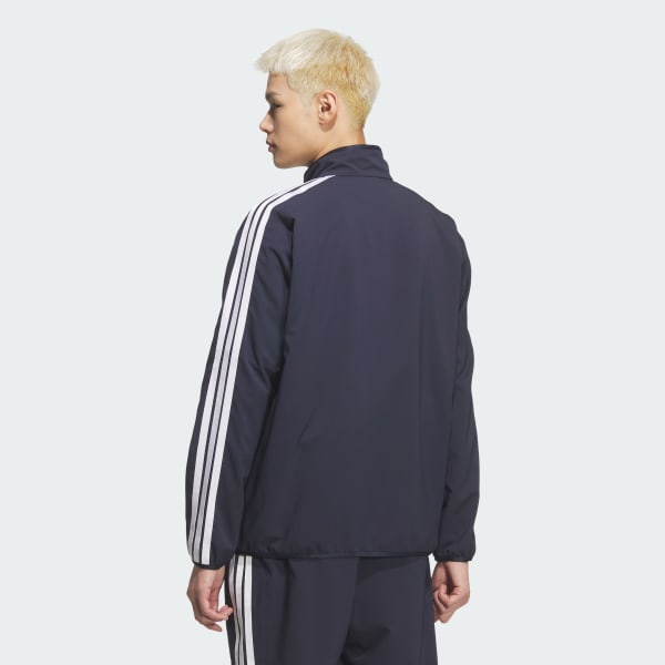 Blue 3-스트라이프 레귤러 핏 라이트 우븐 트랙 탑