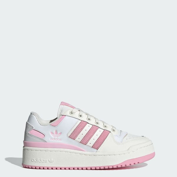 White adidas shoes with pink stripes hotsell