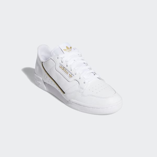 adidas continental white and gold