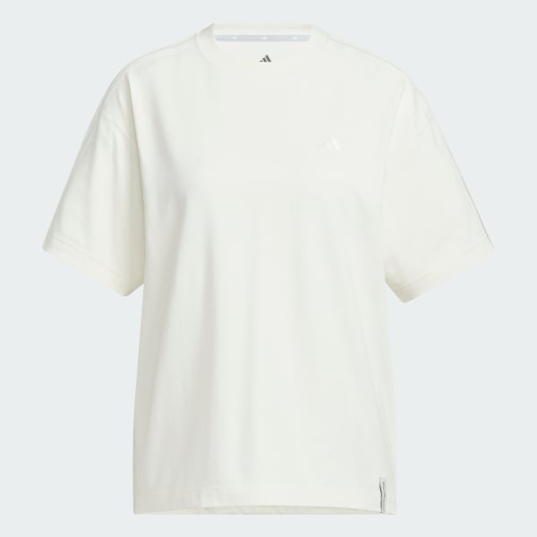 ホワイト エッセンシャルズ プラス スリーストライプス ルーズフィット半袖Tシャツ