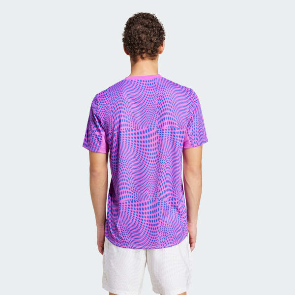 Morado Polera Club para Tenis Estampada